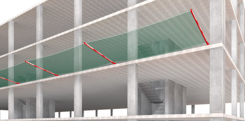 Rete di sicurezza anticaduta anticaduta - LiteMESH - STRUMIN - per cantiere / in maglia metallica