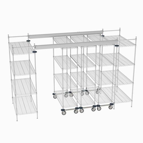 Scaffalatura per magazzino di stoccaggio - Top-Track - METRO - con ripiani / dinamica / mobile
