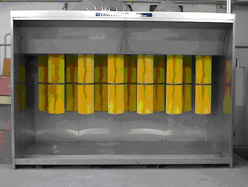 Cabina di verniciatura a polvere a filtri autopulenti - CVP - ULTRATECH Srl - modulare / automatica
