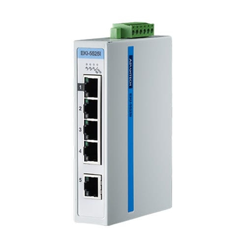Switch Ethernet non gestibile - EKI-5525/I - ADVANTECH - 8 porte / guida DIN / per esterni