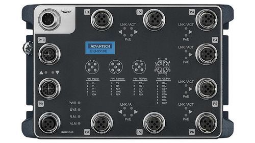 Switch Ethernet gestibile - EKI-9510E-2GMPST - ADVANTECH - 10 porte / gigabit / a parete