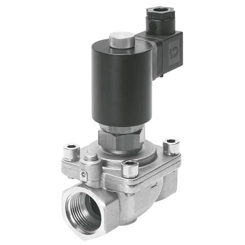Elettrovalvola a comando assistito - VZWF - FESTO - a 2 vie / NC / per acqua