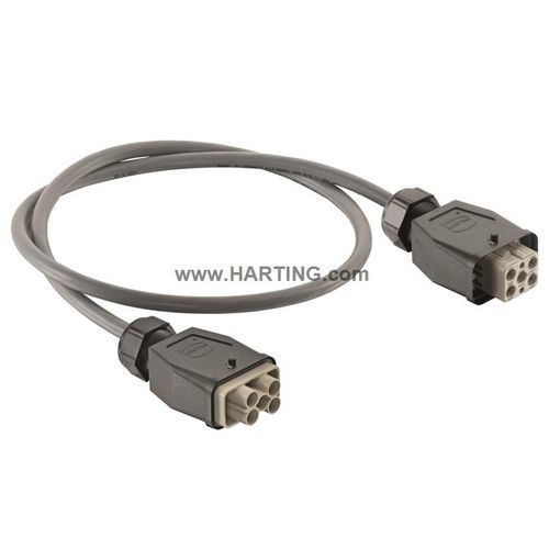 Cavo ottico preassemblato - Han® Q - HARTING - ibrido / rotondo / in rame
