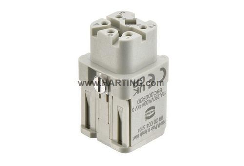 Connettore di alimentazione elettrica - Han 4A - HARTING - femmina / a pressione / 400 V