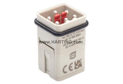 Connettore di alimentazione elettrica - Han Q5/0_I_M_PIT_0.5-2.5 - HARTING - per rete di alimentazione / maschio / a pressione
