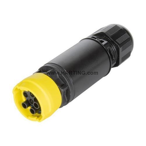 Connettore di dati - S15_CC_STR_AC_CRT_F_6P_6-13 - HARTING - di alimentazione elettrica / cavo a cavo / circolare