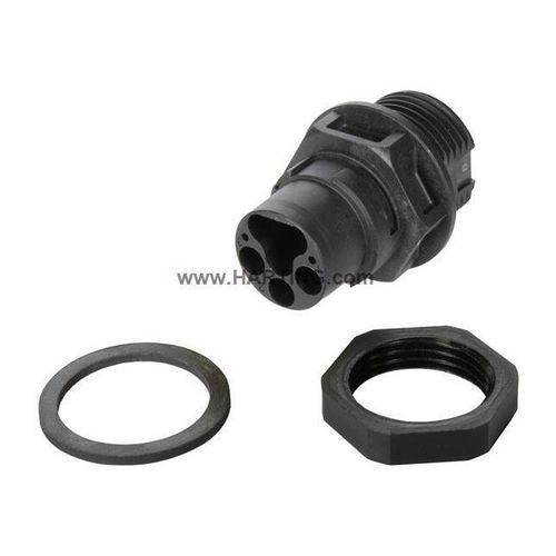 Cappuccio connettore installato su pannelli - S15_PFT_STR-FM_AC_M_CRT_w/o-contacts - HARTING - IP67 / IP65 / circolare