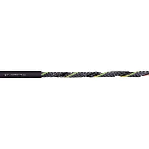 Cavo elettrico di dati - CF series - igus® - antifiamma / blindato / resistente alla torsione