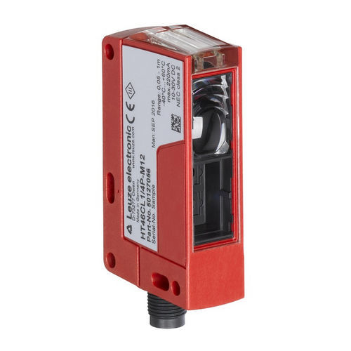 Sensore fotoelettrico con soppressione di sfondo - HT46CL1.XR/4P-M12  - Leuze electronic GmbH + Co. KG - sensore a riflessione diretta / rettangolare / laser