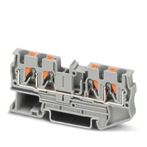 Morsetto componibile a presa - PT 4-QUATTRO - PHOENIX CONTACT GmbH & Co. KG - push-in / passante / grigio