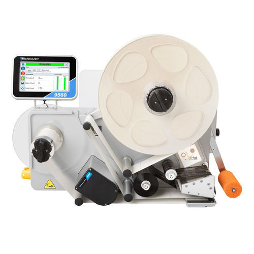 Stampante-applicatore di etichette autoadesive - 9560 - VIDEOJET - per applicazione sulla parte superiore del prodotto / per applicazione laterale / per casse
