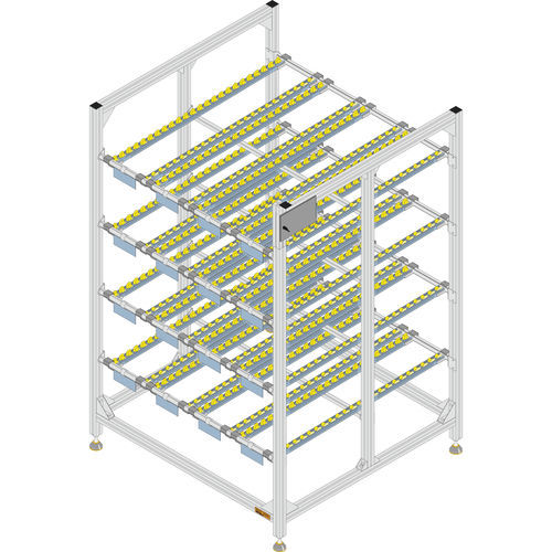 Scaffalatura per magazzino di stoccaggio - 4895 - BETT SISTEMI - per movimentazione / con ripiani / a gravità