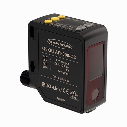 Sensore fotoelettrico sensore a riflessione diretta - Q5XKLAF2000-Q8 - TURCK - rettangolare / laser / in materia plastica