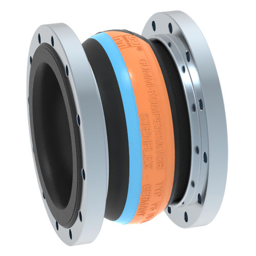 Compensatore di dilatazione in gomma - VS-1 - STENFLEX Rudolf Stender GmbH - rotondo / con flangia / assiale