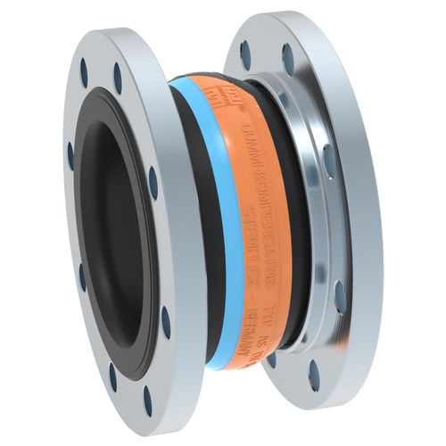 Compensatore di dilatazione in gomma - AS-1 - STENFLEX Rudolf Stender GmbH - rotondo / con flangia / assiale