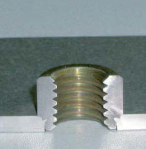 Inserto filettato - Clifa® AL - Kerb Konus - a pressione / in metallo / piatto