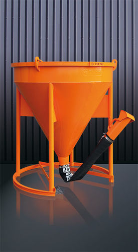 Benna per calcestruzzo conica - 1017 series - Eichinger Equipement - con tubo di scarico