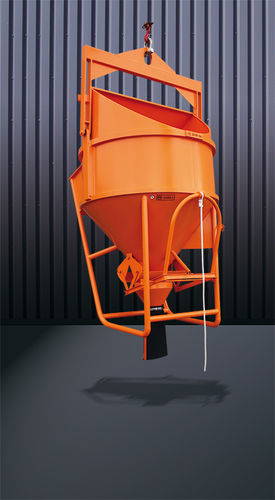 Benna per calcestruzzo conica - 1018 series - Eichinger Equipement - con tubo di scarico