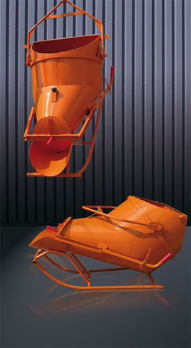 Benna per calcestruzzo conica - 1025 series - Eichinger Equipement - con fondo apribile
