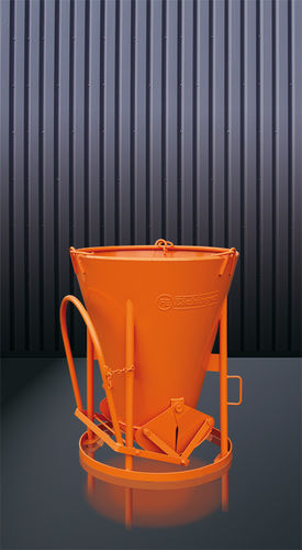Benna per calcestruzzo conica - 1015 (H) - Eichinger Equipement - con fondo apribile