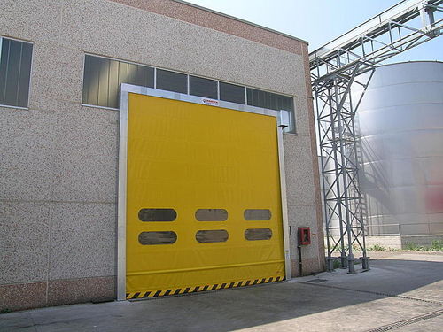 Porta ad impacchettamento - Instant-Pass - Puertas Angel Mir - da esterno / industriale / rapida