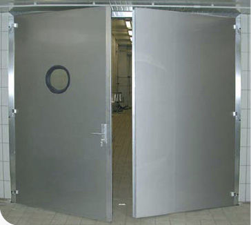 Porta battente - PB - Puertas Angel Mir - in acciaio inossidabile / per interno / industriale