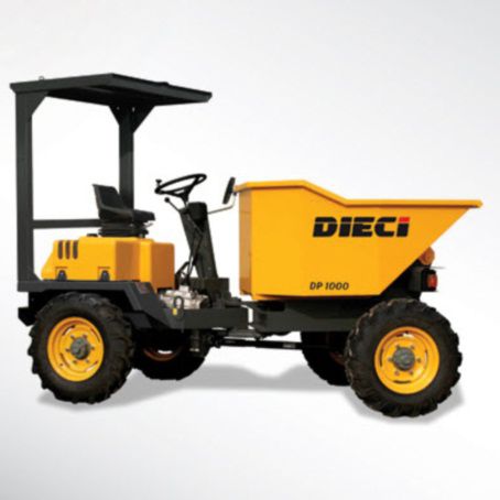 Dumper gommato - DP1000 T - DIECI S.r.l. - diesel / a scarico frontale / autocaricante