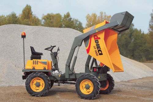 Dumper gommato - DP1000 F - DIECI S.r.l. - diesel / a scarico frontale / autocaricante