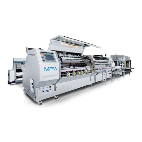 Taglierina ribobinatrice automatica - MPW series - GOEBEL IMS - per carta / per pellicole plastiche / per tessuti