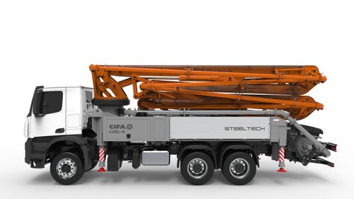 Pompa autocarrata per calcestruzzo montata su rimorchio - K36L-5 - CIFA S.p.A - per cantiere