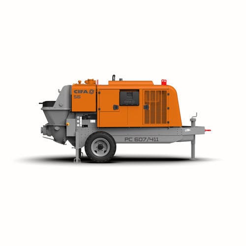 Pompa per calcestruzzo montata su rimorchio - PC_607 - CIFA S.p.A - per cantiere / diesel / elettrica