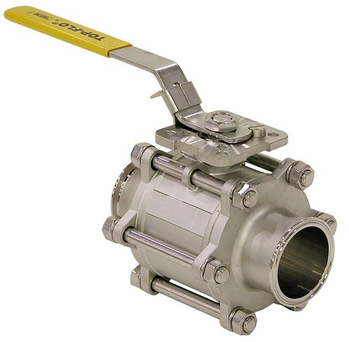 Valvola a sfera - TOP-FLO® - Top Line Process Equipment Company - a leva / di regolazione / per liquidi alimentari e bevande