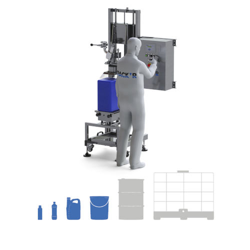 Riempitrice semiautomatica - FLEXEO-S2 Atex - PACK'R - per bottiglie / multicontenitore / per secchi
