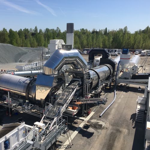 Impianto di produzione d'asfalto mobile - TRX HIGHWAY - ERMONT SAS - continuo