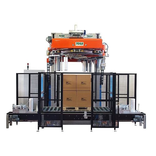Avvolgitrice fasciapallet ad anello rotante - 125E/2 - Tosa - automatica / per pallet / con dispositivo mettifoglio
