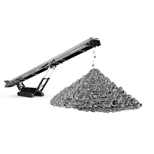 Sistema di trasporto per materiali alla rinfusa - TC-80 - TEREX Mobile Processing Equipment - per veicolo mobile / modello dritto