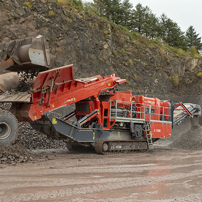 Frantoio a cono - C-1550+ - TEREX Mobile Processing Equipment - mobile / per pietre / con motore diesel