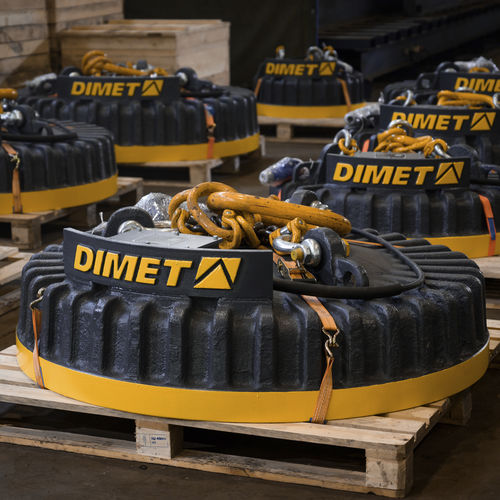 Elettromagnete di sollevamento per movimentazione di rottami - EMG SM - DIMET GmbH - a commutazione elettrica / per macchina di manutenzione / per gru