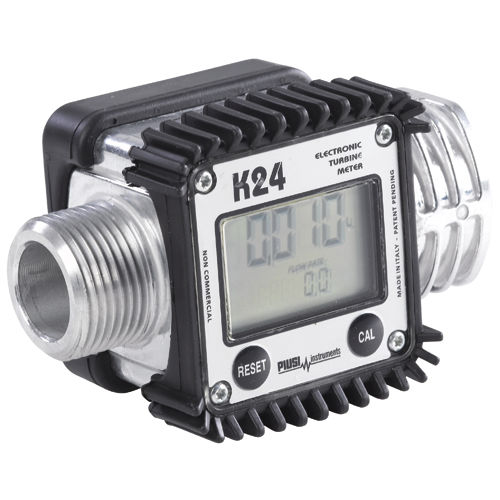 Contatore / misuratore di portata a turbina - K24-ALU - Pompes Japy - per liquidi / in alluminio / in polipropilene