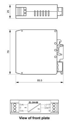 Alimentatore elettrico su guida DIN - ZL-24-08  - APLISENS S.A. - AC/DC / a commutazione / con protezione contro cortocircuiti
