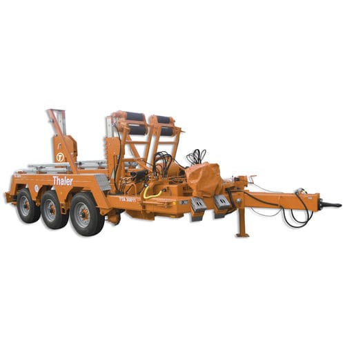 Rimorchio a U - TTA 30011 - Jakob Thaler GmbH - porta tamburi / per trasporto e posa di cavi / a 3 assi