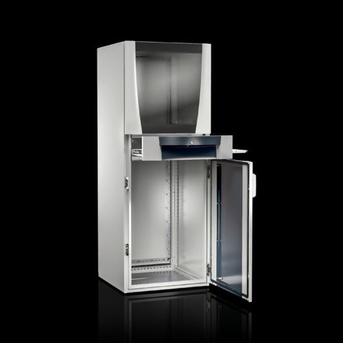 Sistema di armadi per PC - PC Series - RITTAL - a pavimento / con porta vetrata / a ripiani