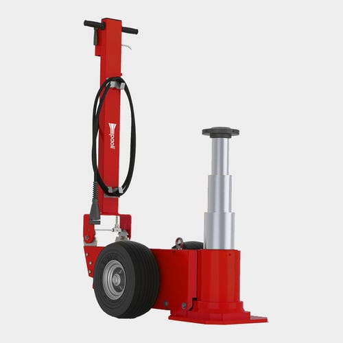 Cric martinetto con ruote (sollevatore con ruote) - DPLIFT 80/31 - Paoli - pneumatico / telescopico