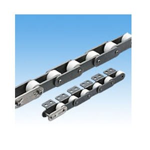 Catena di trasporto in acciaio - RF series - Tsubakimoto Chain - con attacchi / doppia / per l'industria agroalimentare