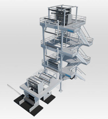 Linea di estrusione 3 strati - Polyblown® series - COLINES® S.p.A. - film soffiato / per PE / per film estensibile