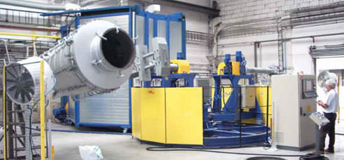 Macchina per stampaggio rotazionale shuttle - ROTOSWING - Caccia Engineering S.r.l.