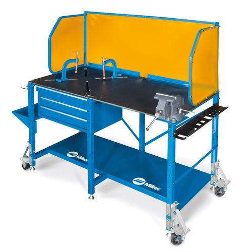 Tavolo per saldatura in acciaio inossidabile - ArcStation 60SX - Miller Electric Mfg. - con braccio aspirante
