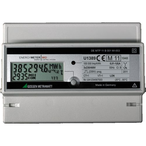 Contatore di energia elettrica monofase - U1281 ... U1389 MID series - GOSSEN METRAWATT GmbH - trifase / su guida DIN / Modbus