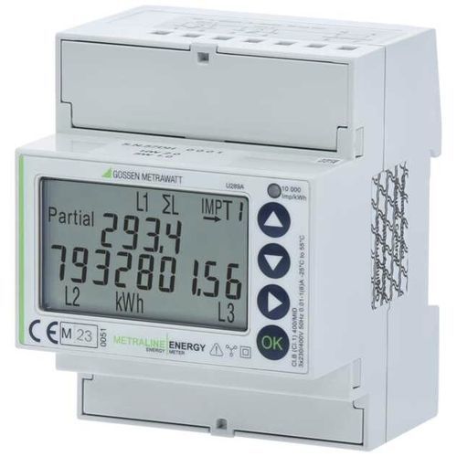 Contatore di energia elettrica trifase - U289 B - GOSSEN METRAWATT GmbH - su guida DIN / Modbus RTU / digitale