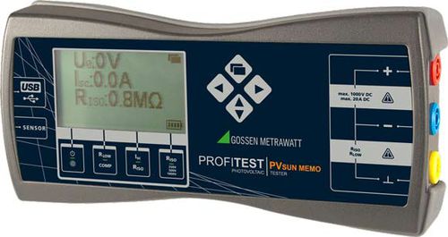 Tester di sicurezza elettrica - PROFITEST PVsun  memo  - GOSSEN METRAWATT GmbH - per modulo fotovoltaico